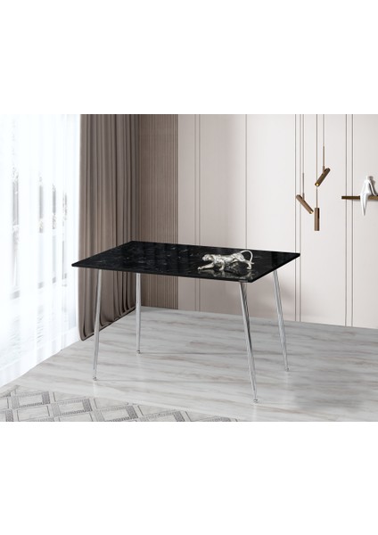60 x 100 cm Masa Mutfak Masası Yemek Masası Çalışma Masası Siyah