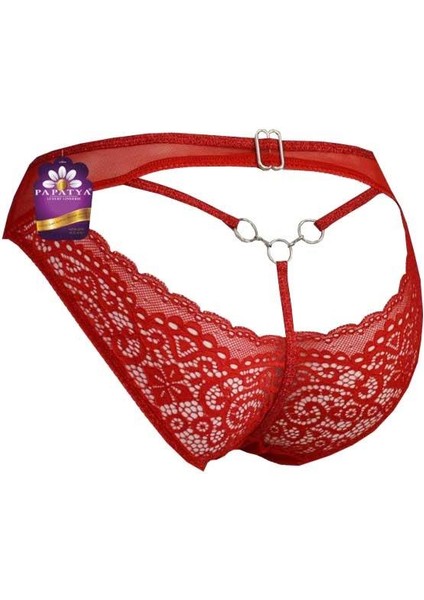 Kadın Arka Dantelli Transparan Zincir Detaylı Külot modelleri