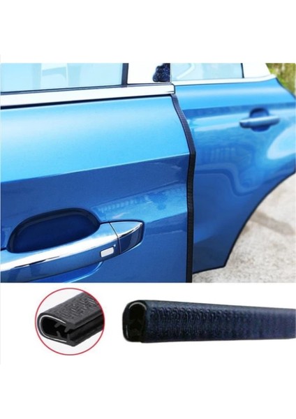 Oto Tuning Oto Araç Kapı Koruma Fitili 5metre Parlak Siyah Renk Çarpma Çizilme Önleyici Fitil