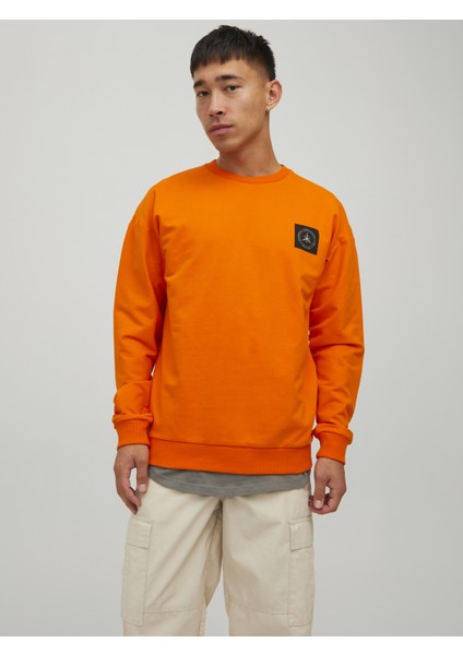 Sırt Baskılı Sweatshirt- Filo