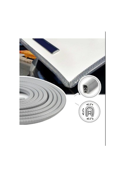 Oto Tuning Gri Oto Araç Kapı Koruma Fitili 5metre Parlak Gri Renk Çarpma Çizilme Önleyici Fitil