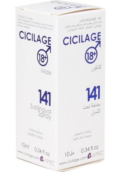 Cicilage Men 141 Dilaltı Spreyi 10 ml