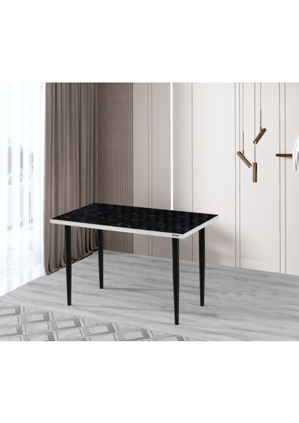 70 x 120 cm Masa Mutfak Masası Yemek Masası Çalışma Masası Siyah