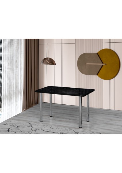 70 x 120 cm Masa Mutfak Masası Yemek Masası Çalışma Masası Siyah