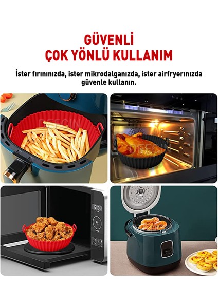 Philips Airfryer Uyumlu Silikon Pişirme Kabı Airfray Aifrey Fritöz Pişirme Kağıdı Silikonu