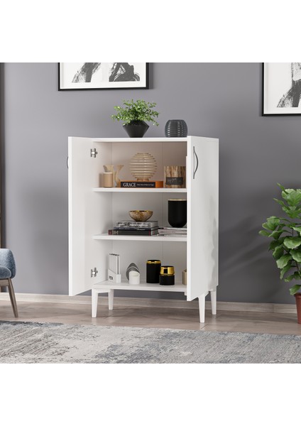 Biray Çok Amaçlı Dolap Mutfak Banyo Dolabı - Ayakkabılık Beyaz