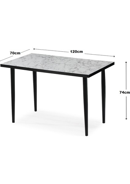 70 x 120 cm  Masa Mutfak Masası Yemek Masası Çalışma Masası Beyaz