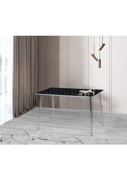 60 x 100 cm Masa Mutfak Masası Yemek Masası Çalışma Masası Siyah