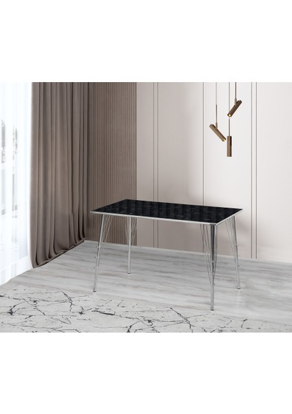 60 x 100 cm Masa Mutfak Masası Yemek Masası Çalışma Masası Siyah