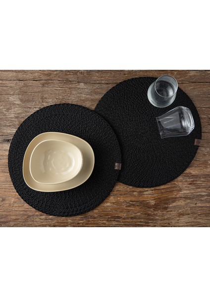Dalia Jüt 2'li Amerıkan Servıs 35 cm Siyah