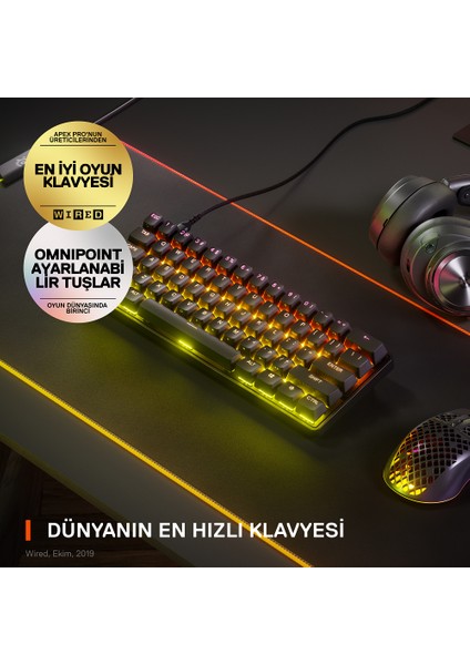 Steelseries Apex Pro Mini Mekanik Oyun Klavyesi