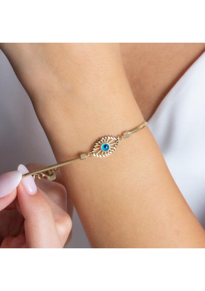 Altın Ezme Zincir Göz Bileklik modelleri