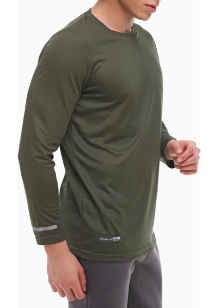 Erkek Nem Emici Performans Uzun Kollu Egzersiz Tshirt