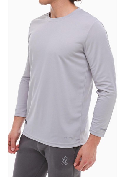 Erkek Nem Emici Performans Uzun Kollu Egzersiz Tshirt
