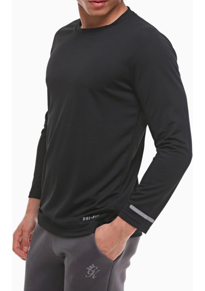 Erkek Nem Emici Performans Uzun Kollu Egzersiz Tshirt