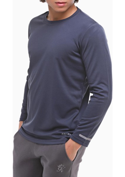 Erkek Nem Emici Performans Uzun Kollu Egzersiz Tshirt