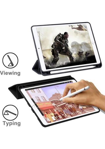 iPad Air 4. Nesil 10.9 Kılıf Smart Cover Kalem Bölmeli Standlı Arkası Silikon Coverfc modelleri