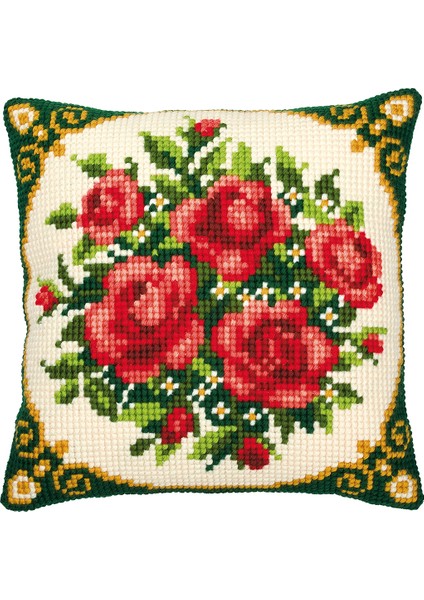 Yastık Pn 0008577 - 1200 615 Çiçek Işlenecek Goblen Etamin