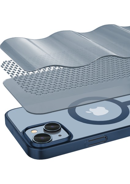 Buff iPhone 14 Magsafe Slim Fit Case Dark Blue