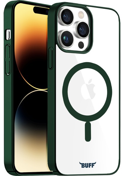 Buff iPhone 14 Pro Magsafe Slim Fit Case Dark Green