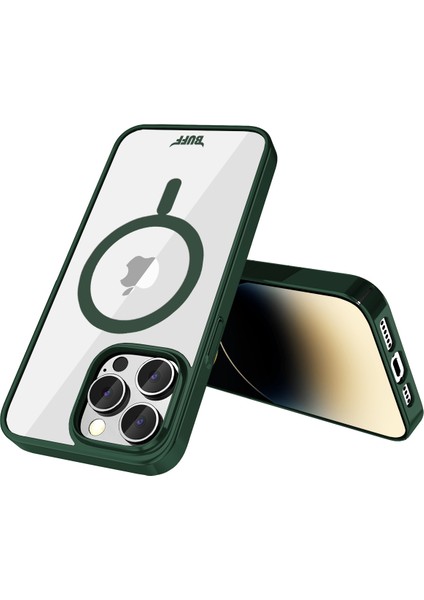 Buff iPhone 14 Pro Magsafe Slim Fit Case Dark Green