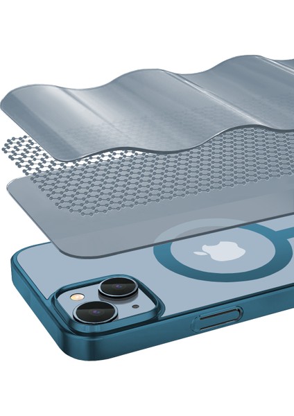 Buff iPhone 14 Magsafe Slim Fit Case Light Blue