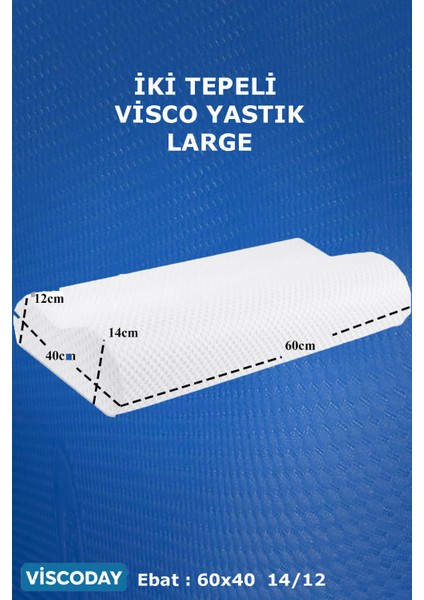 Mega Boy Ortopetik Yastık Boyun Fıtığı Boyun Düzleşmesi Için Yastık 60X40X14/12CM