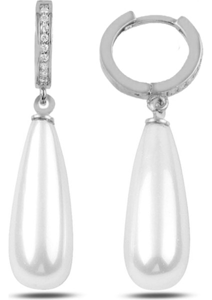 İnci Modern Halka Küpe