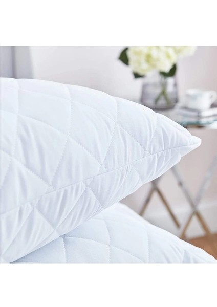 10 Adet Kapitoneli Sıvı Geçirmez Yastık Alezi Yastık Koruyucu Yastık Kılıfı Pamuklu Beyaz 50 x 70 cm fırsatları