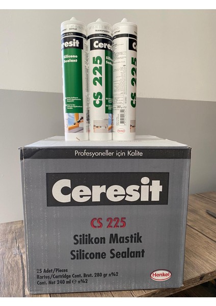 Cs 225 Silikon Mastik Şeffaf 280 gr 25'li Koli