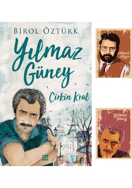 Yılmaz Güney Seti - Çirkin Kral - Birol Öztürk -Dokuz Yayınları-Yılmaz Güney Ahmet Kaya not defterli