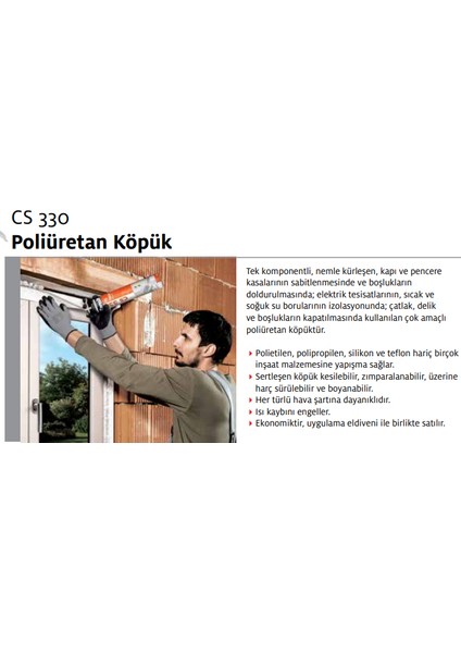 Cs 330 Poliüretan Köpük 615 gr 12'li Koli