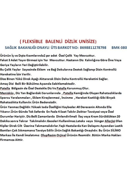 Menisküs Ağrıları Için Patella Destekli Fleksible Balenli Dizlik Ligament Destekli Iç ve Yan Bağ