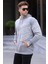 Boyalı Gri Baskılı Kapüşonlu Sweatshirt 6009 2