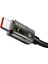 CA-2840 Type-C To Type-C 100W LED Işıklı Power Off Hızlı Data Sarj Kablosu 1.2m-Siyah 2