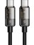 CA-2840 Type-C To Type-C 100W LED Işıklı Power Off Hızlı Data Sarj Kablosu 1.2m-Siyah 1