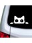 Kedi Araba Arka Cam Sticker Yapıştırması 19CM 1