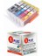 Canon Pixma İP7250 PGI-550XL CLI-551XL Uyumlu Kolay Dolan (Dolabilen Tıpalı Otoreset) Kartuş Seti - 5 Renk (Tam Dolu) 1