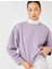 Crop Sweatshirt Örgü Desenli Uzun Kollu 1