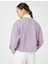Crop Sweatshirt Örgü Desenli Uzun Kollu 4