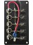 Marine Tekne Switch Panel 5 Anahtarlı Dikey 12-24v Sigorta Paneli 2