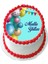Yenilebilir Pasta Resmi Yılbaşı Modeli 6-8-10 Kişilik 16 cm 1