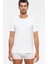 2'li Beyaz Bisiklet Yaka Erkek Tshirt 1