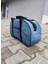 Nfystyle Orta Boy Unisex El ve Omuz Askılı Seyahat Çantası Fitness El Valizi Açık Mavi 2