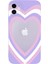 iPhone 11 Purple Heart Premium Şeffaf Silikon Kılıf 1