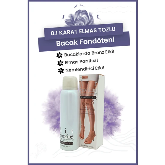 Air Stocking Premier Silk Vücut Sprey Bronzlaştırıcı Etki 0.1 Karat Elmas Tozu Içerir 120G