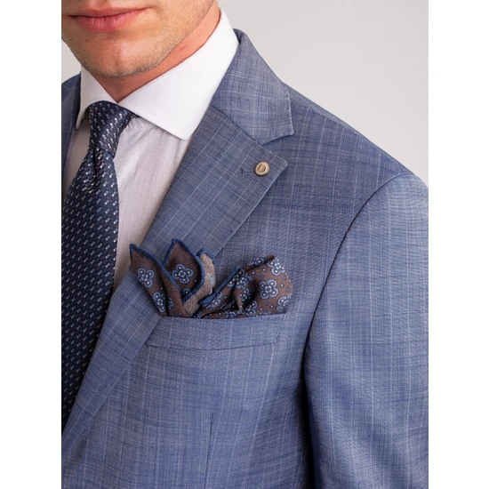 Dufy Mavi Erkek Modern Fit Takım Elbise-DU3202205002