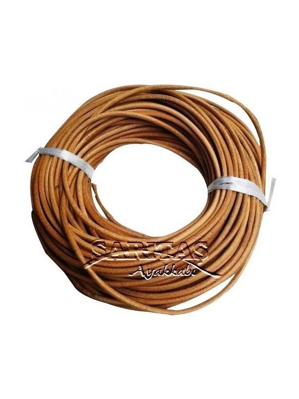 Cuir Rond Brun 3mm - Pour Fabrication De Colliers DIY