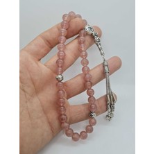 Gümüştel El Sanatları Gül Kuvars Doğal Taş Tesbih Aaa Kalite