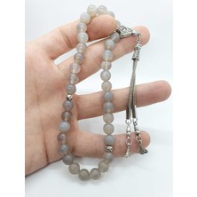 Gümüştel El Sanatları Kalsedon Doğal Taş Tesbih 8 mm